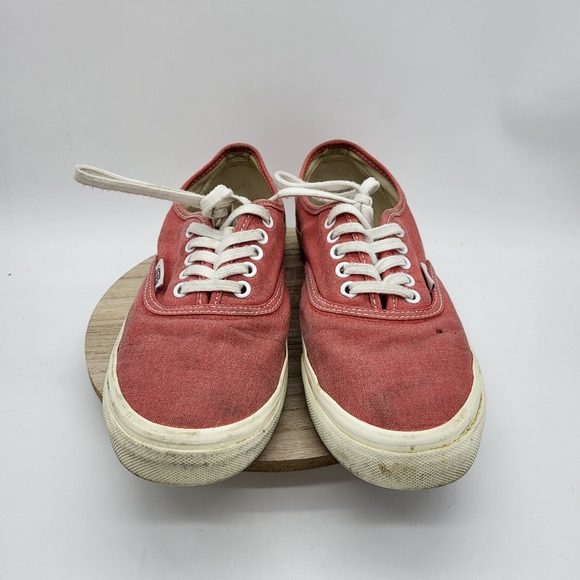 Vans | red canvas low tops with great patina - Picture 2 of 4